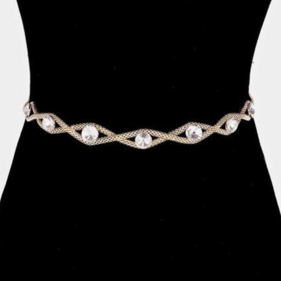 Unique Crystal Twist Chain Belt - Picture 1 of 2